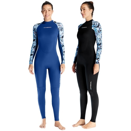 DIVE&SAIL Women`s Full Body Wetsuit Surf Suit UPF50+ Ice-Sense Sunscreen Jellyfish Suit Antibacterial Fabric Four-Way Stretch Protection Diving Suit Plus Size 