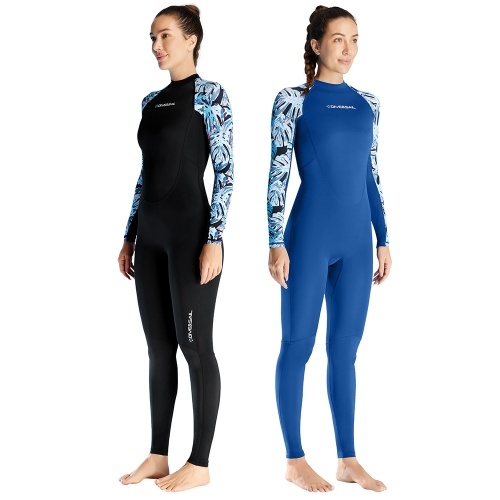 DIVE&SAIL Women`s Full Body Wetsuit Surf Suit UPF50+ Ice-Sense Sunscreen Jellyfish Suit Antibacterial Fabric Four-Way Stretch Protection Diving Suit Plus Size 