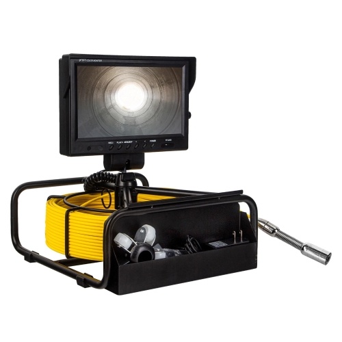 9 Inch True Color LCD Display 12 LED 20m/30m/50m Periscope Inspection Camera Pipeline Endoscope for Cave Exploration, Water-supply Pipe, Air-Conditioner Pipe, Cable Pipe, Pipeline Vacuum System, Buildings, Sunken Pipe 