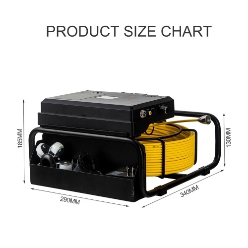 9 Inch True Color LCD Display 12 LED 20m/30m/50m Periscope Inspection Camera Pipeline Endoscope for Cave Exploration, Water-supply Pipe, Air-Conditioner Pipe, Cable Pipe, Pipeline Vacuum System, Buildings, Sunken Pipe 