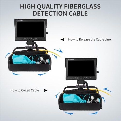 9 Inch True Color LCD Display 12 LED 20m/30m/50m Periscope Inspection Camera Pipeline Endoscope for Cave Exploration, Water-supply Pipe, Air-Conditioner Pipe, Cable Pipe, Pipeline Vacuum System, Buildings, Sunken Pipe 