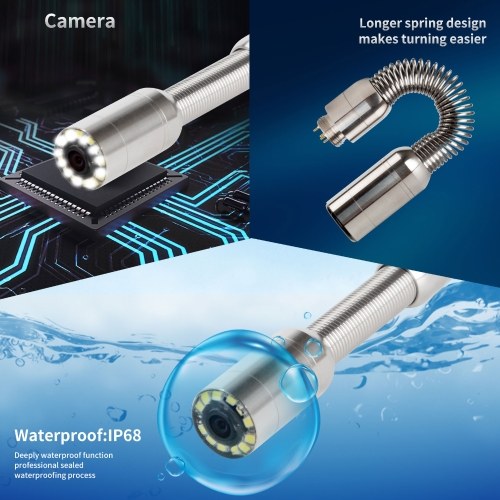 9 Inch True Color LCD Display 12 LED 20m/30m/50m Periscope Inspection Camera Pipeline Endoscope for Cave Exploration, Water-supply Pipe, Air-Conditioner Pipe, Cable Pipe, Pipeline Vacuum System, Buildings, Sunken Pipe 