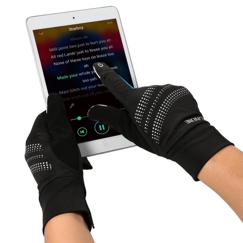 AONIJIE Outdoor Sport Uomo Donna guanti caldi antivento in bicicletta da corsa Escursionismo Moto Finger completa Touch Screen Gloves