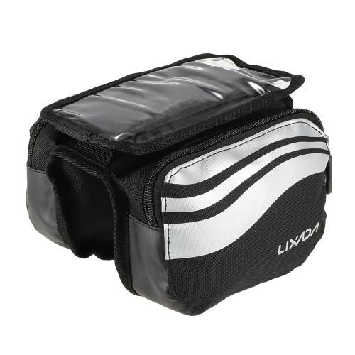 

Lixada Bicycle Front Frame Bag MTB Road Bike Велоспорт Tube Pannier Сумка для сенсорного экрана для сотового телефона 4,8 "~