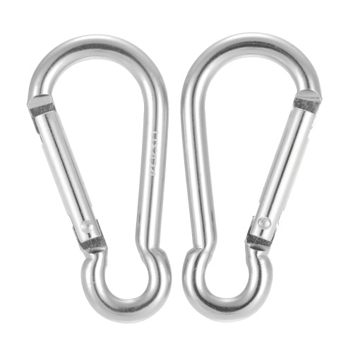 Lixada 20PCS 2.5 "/ 6CM Aluminium Carabiner Clip Durable Spring-loaded Keychain Attache Pack pour Accueil Camping Pêche Randonnée Voyage et Chaîne Key