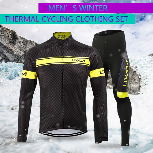 

Lixada Men's Winter Thermal Fleece Cycling Clothing Set