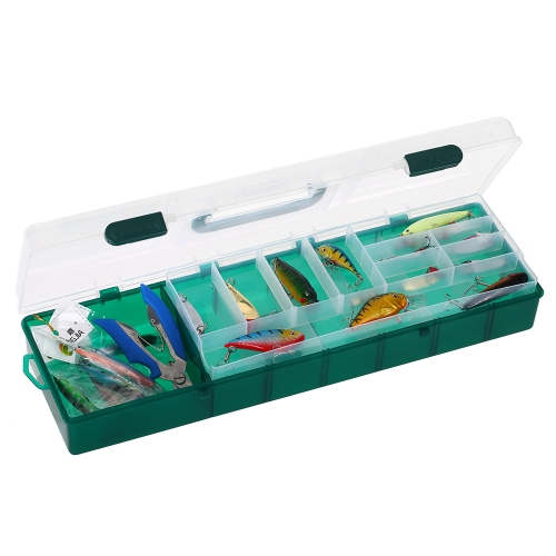 

Lixada 2 Layer Visible Clear Tackle Box Рыбалка Приманка Приманка Крючки Рыбалка Аксессуары Коробка для хранения Box Case Container
