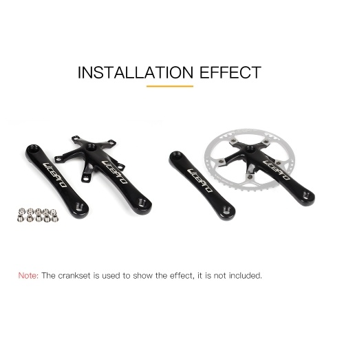 

Bike Cycling Bicycle 170MM Crank Arm Set Folding Bike Crank BCD 130MM Five Square Holes Crankset Bike Accessories