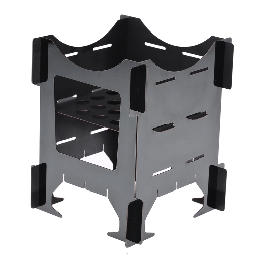 Camping Stove Portable Lightweight Folding Wood Stove for Outdoor Cooking BBQ Backpacking