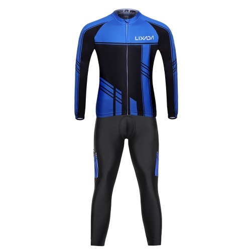 

Lixada Men's Cycling Clothing Set Autumn Winter Long Sleeve Windproof Cycling Jersey