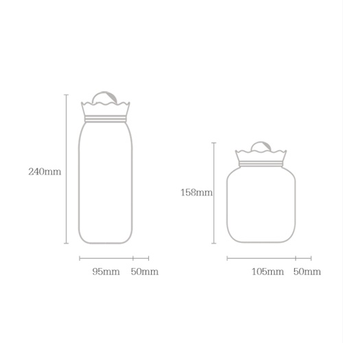 

Silicone Hot Water Bag Microwave Quick Heating Hot Water Bottle with Knit Cover