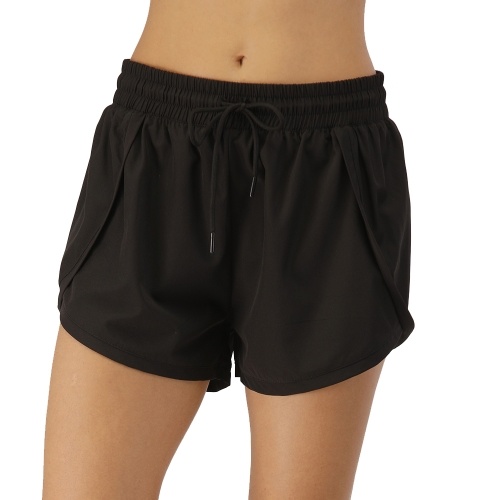 

Women's 2 in 1 Sports Shorts Capris Shorts Drawstring Pants Leggings Yoga Fitness Running Shorts