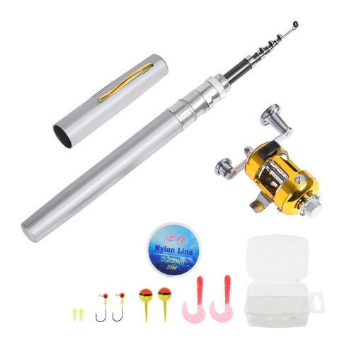 

Fishing Rod and Reel Combo Set Telescopic Pocket Pen Fishing Rod