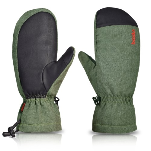 

Winter Ski Snow Mittens Women Men Water Resistant Touchscreen Warm Gloves with Drawstring for Snowboarding Skiing Outdoor Sports