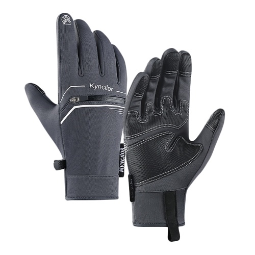 

Winter Men Women Cycling Gloves Windproof Waterproof Anti-Slip Touchscreen Warm Fleece Full Finger Bicycle Skiing Gloves