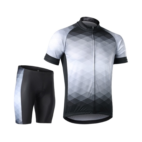

Lixada Men Cycling Jersey Breathable Short Sleeve Bike Shirt and Padded Shorts MTB Bicycle Clothing Suit