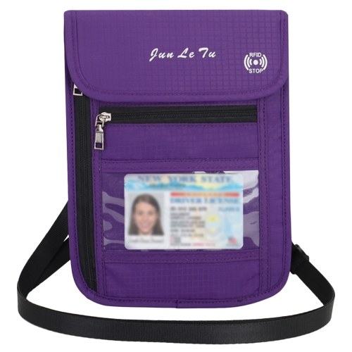 

Travel Pouch Neck Wallet with RFID Blocking Passport Holder