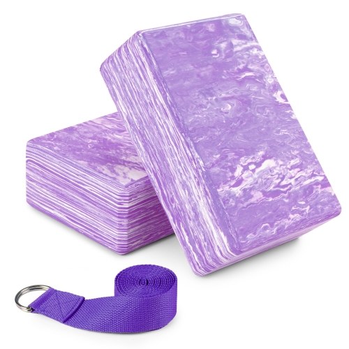 

2 Pack Camouflage Yoga Blocks with Yoga Strap