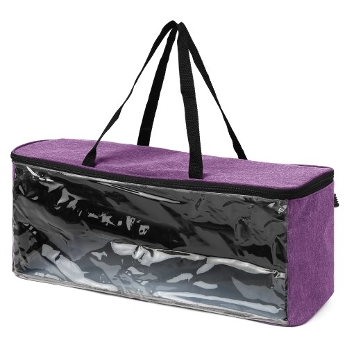 

Portable Hat Case Transparent Hat Organizer Baseball Cap Storage Hat Holder with Carry Handles and Dual Zipper Hat Bag
