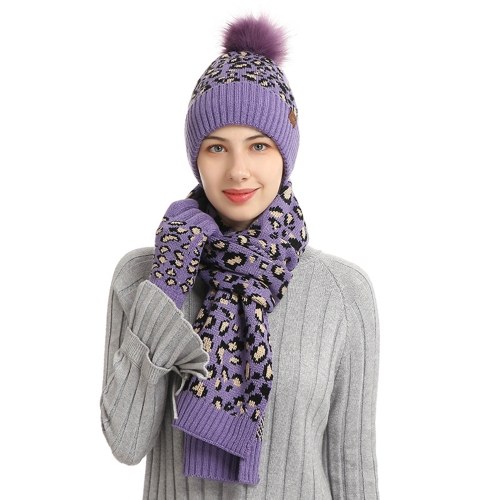 

Winter Scarf Hat Gloves Set Thick Warm Plush Hat Cap Mitten Scarf Touch Screen Gloves Thermal Windproof Neck Warmer Cold Weather Hand Warmers for Driving Running Cycling Cold Weather