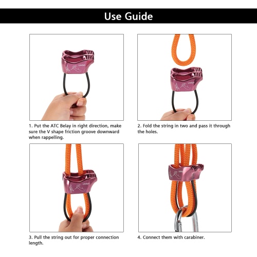 

Lixada Double Slot ATC Belay Rappel Device Outdoor Rock Climbing Carabiners Abseiling Downhill Safety Ring Belay Device Climbing E