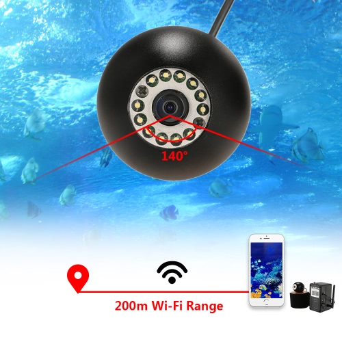 

Lixada 2.4G Wireless Portable Wi-Fi Fishing Camera Underwater Fishing Inspection Camera Fish Finder 200m Wireless Operating Range for IOS for Android