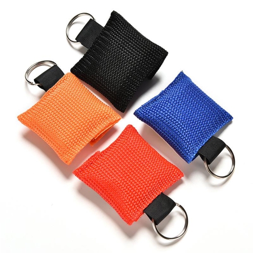 

Disposable Emergency Masks CPR Rescue Mask with Keychain FED CPR Face Shield Resuscitator Training One-way Valve Training Emergenc