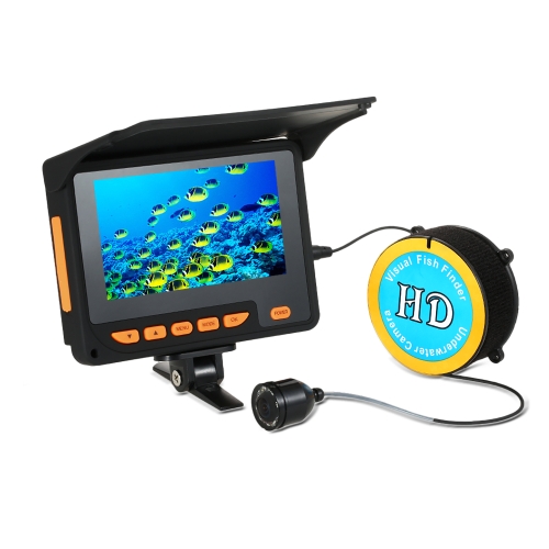 

Lixada 20M 1000TVL Fish Finder Underwater Ice Fishing Camera 4.3" LCD Monitor 8 Infrared IR LED Night Vision Camera 140° Wide Angle