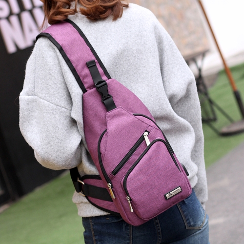 

USB Зарядная сумка Sling Bag Pack Плечевой сундук Рюкзак для тела Daypack Велосипед Велоспорт Путешествия Пеший туризм Спортивная сумка