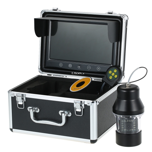 

Lixada Professional Underwater Fishing Camera Fish Finder with Touch Buttons 9 Inch Large Color Screen Waterproof 18 LEDs 360 Degree Rotating Camera