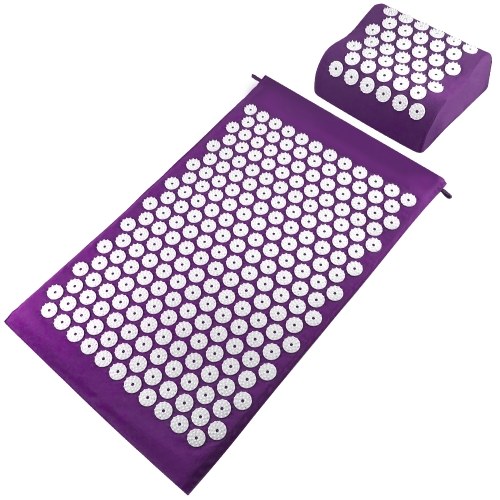 Acupuncture Mat Pillow Set Acupressure Mat Cushion Massage Pillow Pad with Storage Bag for Full Body Massage Cushion