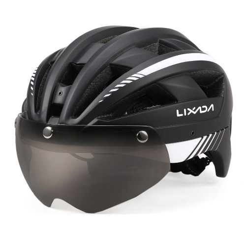 

Lixada Mountain Bike Helmet with Detachable Visor Detachable Magnetic Goggles Men Women Ultralight Adjustable MTB Cycling Bicycle Helmet Sports Outdoor Safety Helmet