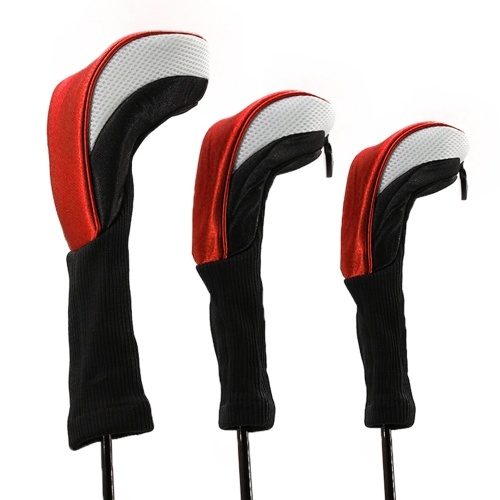 

3pcs Golf Head Covers Driver Fairway Woods Headcovers Golf Accessories