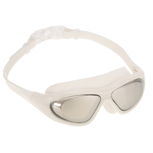 Los adultos unisex profesional reductor de reflejos de espejo anti-niebla recubrimiento de protección UV Gafas de natación Deportes Gafas Lentes de baño con la caja de almacenamiento