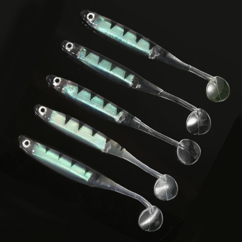 

Lixada 5PCS Мягкая рыба-приманка Рыбалка Приманка Силиконовая насадка для бас-платок Приманки Пластиковые приманки Искусственные приманки