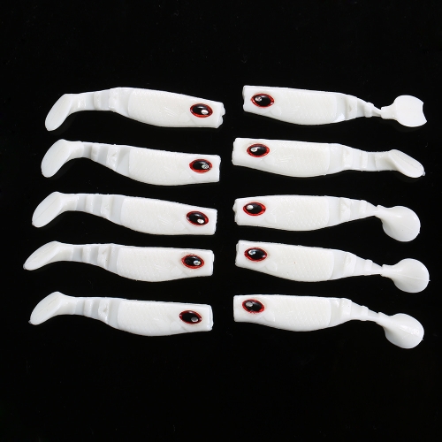 

Lixada 10pcs 7cm / 3.8g Квадратная голова Тип рыбы Мягкая рыбалка Приманка 3D Глаза Мягкая приманка Мягкая приманка Рыбалка Приманка