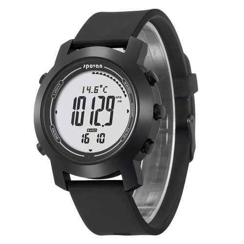 SPOVAN Sports Casual Heren Smart Watch 【siliconen band Wit】