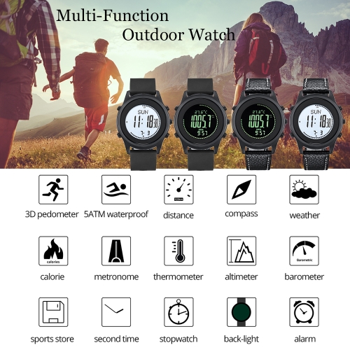

SPOVAN Outdoor Sports Waterproof Watches Business Watch 【Silicone Band White】