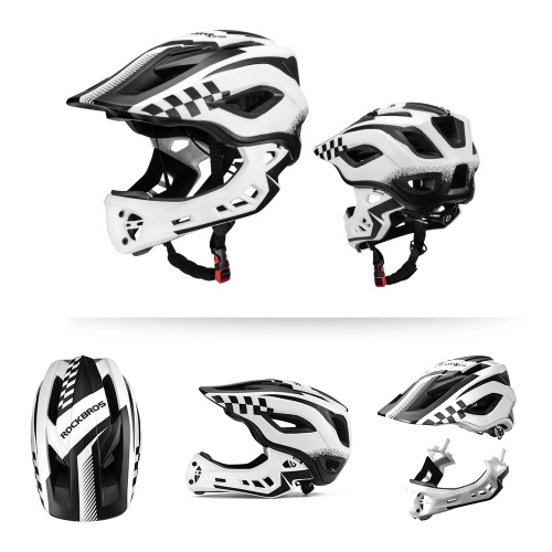 

Kid Bike Full Face Helmet Дети Езда Скейтборд Защитный шлем Катание на роликах Роликовые дощечки Спортивное защитное снаряжение со съемной челюстью