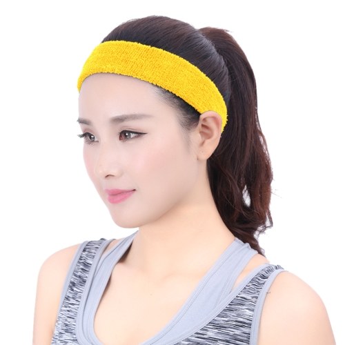 

Sports Sweatband Men / Women Elastic Headband Anti-slip Fitness Hairband Athletic Cotton Terry Cloth
