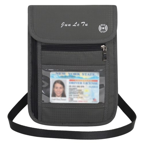 

Travel Pouch Neck Wallet with RFID Blocking Passport Holder