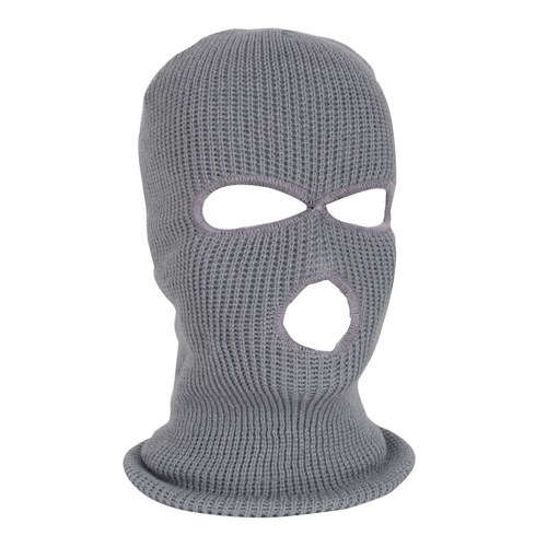 3-Hole Knitted Full Face Mask Men Women Ski Mask Warm Full Face Cover
