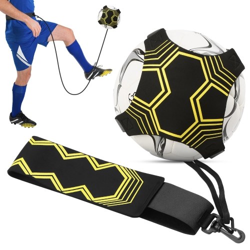 Entraîneur de football Entraîneur de coups de pied de football Solo pratiquant l'aide à l'entraînement de football avec ceinture réglable Équipement d'entraînement de football toutes tailles