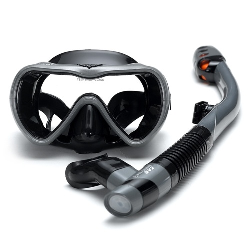 Gafas anti-nifos de snorkel anti-sombrío a prueba de fugas con tubo de snorkel seco