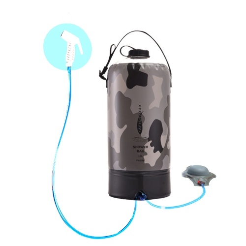 

Outdoor Water Bag Camping Collapsible Water Container 10L Capacity Portable Shower Bag PVC Water Storage Bag