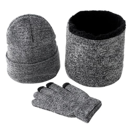 

Winter Scarf Hat Gloves Set Thick Warm Fleece Hat Cap Mitten Neck Gaiter Touch Screen Gloves Thermal Windproof Neck Warmer Neckchief Cold Weather Hand Warmers for Driving Running Cycling Cold Weather