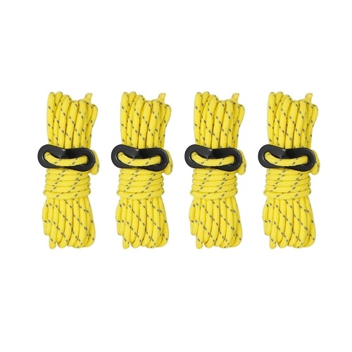 

4pcs 3.5m*4mm Camping Reflective Tent Ropes Set Drawstring Wind Ropes with Aluminum Alloy Buckle Outdoor Accessories