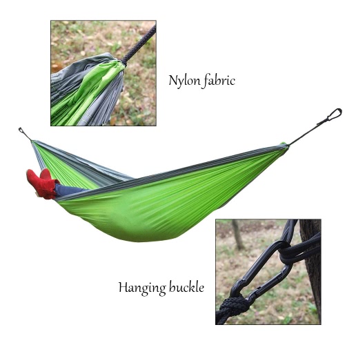 

Lixada Portable Durable Compact Nylon Fabric Traveling Camping Hammock for Two Persons