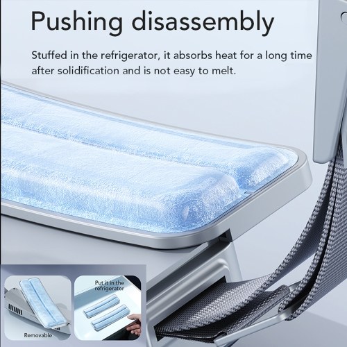 Portable Waist Fan Ice Compress Belt Fan USB Rechargeable Cooling Fan Support 3-Levels Wind Speed for Outdoor Workers Camping Hiking Fishing Running 