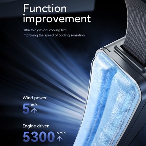 Portable Waist Fan Ice Compress Belt Fan USB Rechargeable Cooling Fan Support 3-Levels Wind Speed for Outdoor Workers Camping Hiking Fishing Running 